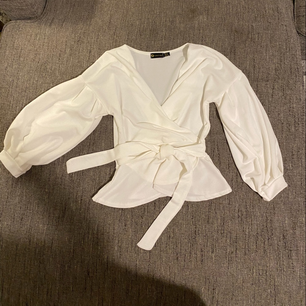 White tie waist crop top